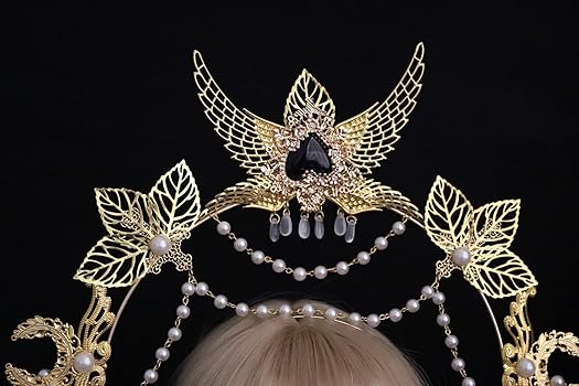 銅制　シスター　スター星　金色カチューシャ　ゴシックロリータ　やみかわ  パンク SEASONZ 予約販売 ゴスロリ 修道女 シスター ゴシック刺繍